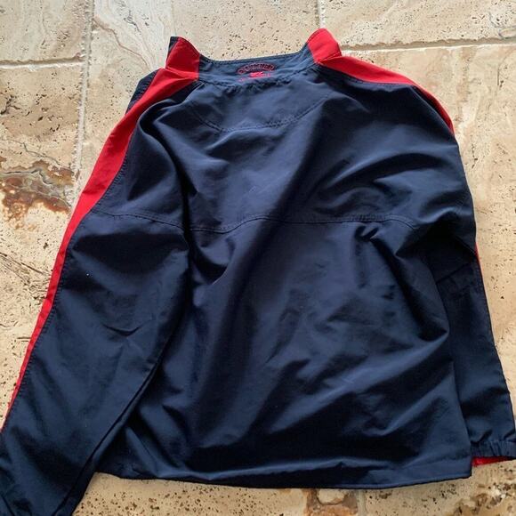 Cutter & Buck men’s windbreaker Zip up jacket SZ large Golf Navy & Red - Picture 3 of 9